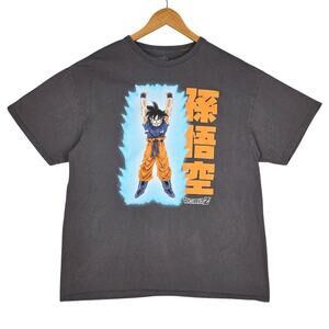DRAGON BALL Z GOKU GRAPHIC TEE – MEN’S XL – GRAY – 2019 TOEI ANIMATION – COTTON